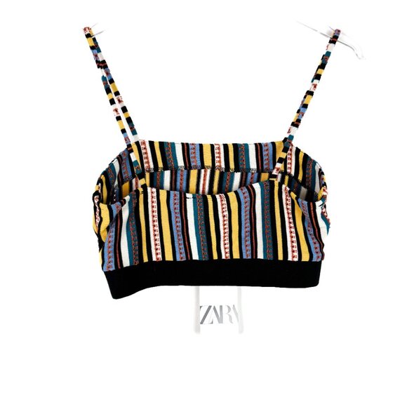NWT Zara Striped Jacquard Cropped Tank Top Shorts Set Size Small S NEW - Picture 16 of 16